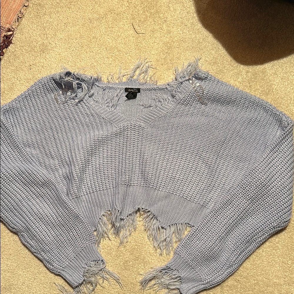 Distressed Lavender Sweater